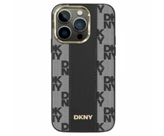 Apple iPhone 14 Pro Max DKNY Hardcase Leather Checkered Mono Pattern MagSafe (DKHMP14XPCPVSLK) dėklas telefonui juodos spalvos