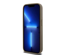 Apple iPhone 14 Pro Max DKNY odinis dėklas Pattern Metal Logo MagSafe (DKHMP14XPSHRPSW) rudos spalvos