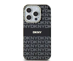 Apple iPhone 15 Plus / 14 Plus DKNY dėklas IML Mono &amp; Stripe MagSafe (DKHMP15MHRHSEK) juodos spalvos