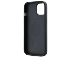 DKNY DKHMP15SPGHLME Apple iPhone 15 6.1" dėklas telefonui gelsvas Grained Metal Logo MagSafe