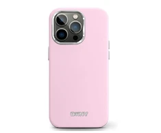 DKNY DKHMP16LSMCHLP Apple iPhone 16 Pro 6.3" dėklas telefonui rožinės spalvos Liquid Silikoninis Small Metal Logo MagSafe