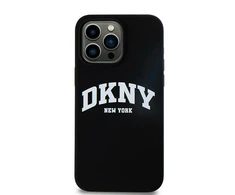 Dėklas Apple iPhone 16 Pro DKNY Silicone Baltas Printed Logo MagSafe (DKHMP16LSNYACH)