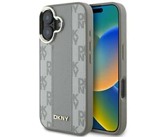 Dėklas Apple iPhone 16 DKNY Checkered Pattern MagSafe (DKHMP16SPCPVSLE) beige