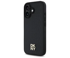 DKNY DKHMP16SPSHRPSK Apple iPhone 16 6.1" dėklas telefonui juodos spalvos Repeat Pattern Stack Logo MagSafe