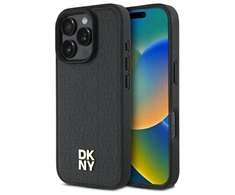 DKNY DKHMP16XPSHRPSK Apple iPhone 16 Pro Max 6.9" dėklas telefonui juodos spalvos Repeat Pattern Stack Logo MagSafe