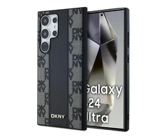 Samsung Galaxy S24 Ultra DKNY Hardcase Leather Checkered Mono Pattern MagSafe (DKHMS24LPCPVSLK) dėklas telefonui juodos spalvos