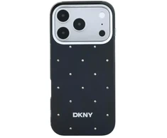 DKNY PC/TPU Rhinestones Magsafe dėklas, skirtas iPhone 18 Pro Max, juodas