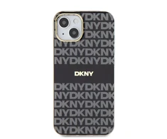 DKNY PC/TPU Repeat Pattern Tonal Stripe Magsafe dėklas telefonui Apple iPhone 13 juodos spalvos