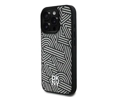 Dėklas DKNY PU odinis Crosswalk Pattern Magsafe Apple iPhone 16 Pro Ivory