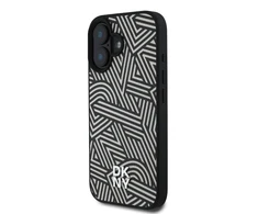 Dėklas DKNY PU odinis Crosswalk Pattern Magsafe Apple iPhone 16 Ivory