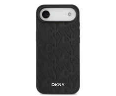 DKNY PU Leather Grid Pattern Magsafe dėklas skirtas Apple iPhone Air juodos spalvos