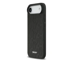 DKNY PU Leather Grid Pattern Magsafe dėklas skirtas Apple iPhone Air juodos spalvos