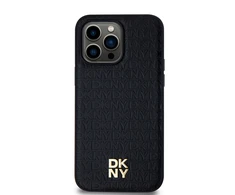 Apple iPhone 13 Pro Max DKNY odinis dėklas Pattern Metal Logo MagSafe (DKHMP13XPSHRPSK) juodos spalvos