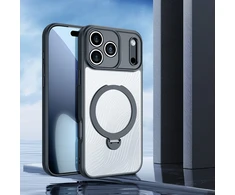 Dux Ducis Aimo Mag dėklas su Magnetic Ring and Stand skirtas Apple iPhone 17 Pro – juodos spalvos