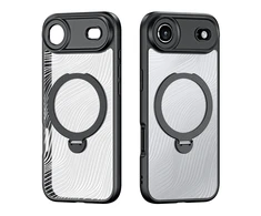 Dux Ducis Aimo Mag dėklas su Magnetic Ring and Stand skirtas Apple iPhone 17 Air – juodos spalvos