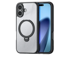 Dux Ducis Aimo Mag dėklas su Magnetic Ring and Stand skirtas Apple iPhone 17 – juodos spalvos