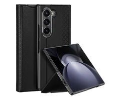 Dux Ducis Brill leather dėklas skirtas Samsung Galaxy Z Fold 6 with flap and card slot – juodos spalvos