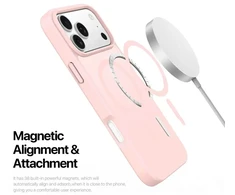 DUX DUCIS dėklas YIND, suderinamas su MagSafe, skirtas iPhone 18 Pro / 17 Pro (atviro žiedo versija) šviesiai rožinė