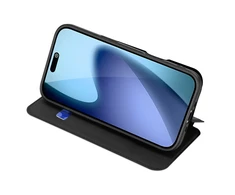 Dux Ducis Skin Pro dėklas skirtas Apple iPhone 17 Pro Max su Flip and Card Slot – juodos spalvos