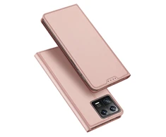 Dux Ducis Skin Pro Xiaomi 13 atverčiamas Card Wallet su stoveliu dėklas telefonui rožinės spalvos