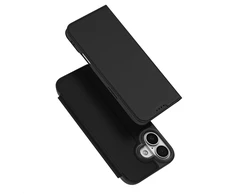 Dux Ducis Skin Pro Apple iPhone 17 dėklas su Flip and Card Slot – juodos spalvos