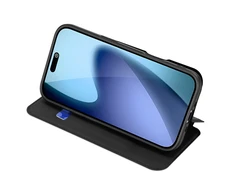 Dux Ducis Skin Pro Apple iPhone 17 dėklas su Flip and Card Slot – juodos spalvos