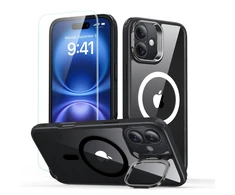 ESR Classic Hybrid KickStand HaloLock MagSafe & TEMPERED GLASS Apple iPhone 16 dėklas telefonui juodos spalvos