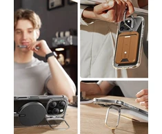 ESR CLASSIC HYBRID KICKSTAND HALOLOCK MAGSAFE &amp; Apsauginis stiklas IPHONE 16 PRO CLEAR