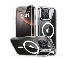 ESR CLASSIC HYBRID KICKSTAND HALOLOCK MAGSAFE &amp; Apsauginis stiklas IPHONE 16 PRO CLEAR