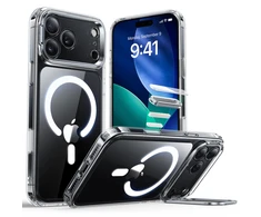 ESR klasikinis hibridinis „MagSafe“ dėklas su atramėle, skirtas „iPhone 17 Pro“ – skaidrus