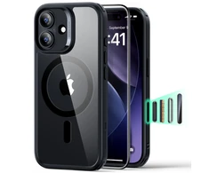 ESR Classic Hybrid MagSafe + grūdinto stiklo komplektas iPhone 17 - skaidrus Juodas