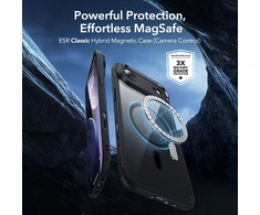 ESR Classic Hybrid Magsafe ir grūdinto stiklo iPhone 17 Air skaidrus/juodas