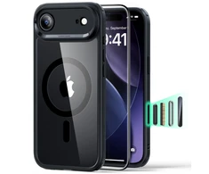 ESR Classic Hybrid Magsafe ir grūdinto stiklo iPhone 17 Air skaidrus/juodas