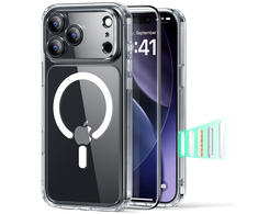 ESR Classic Hybrid MagSafe + grūdinto stiklo komplektas, skirtas iPhone 17 Pro – skaidrus