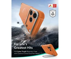 Dėklas Oranžinis Esr Cyber Tough Kickstand Magsafe iPhone 17 Pro / 18 Pro oranžinis
