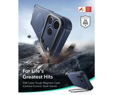 Dėklas Esr Cyber Tough Kickstand Magsafe iPhone 17 Pro / 18 Pro mėlyna