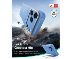 Dėklas ESR CYBER TOUGH KICKSTAND MAGSAFE IPHONE 17 PRO / 18 PRO LIGHT Mėlynas