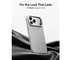 Dėklas ESR LEATHER KICKSTAND MAGSAFE IPHONE 17 PRO MAX / 18 PRO MAX Pilkas