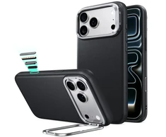 Dėklas ESR LEATHER KICKSTAND MAGSAFE IPHONE 17 PRO MAX / 18 PRO MAX Juodas