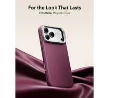 Dėklas ESR LEATHER KICKSTAND MAGSAFE IPHONE 17 PRO MAX / 18 PRO MAX DEEP BURGUNDY