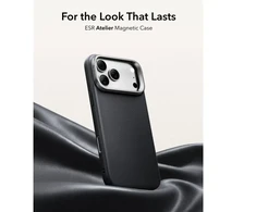 Dėklas ESR LEATHER KICKSTAND MAGSAFE IPHONE 17 PRO / 18 PRO Juodas