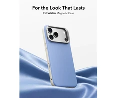 Dėklas ESR LEATHER KICKSTAND MAGSAFE IPHONE 17 PRO / 18 PRO LIGHT Mėlynas