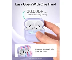 ESR Pulse HaloLock MagSafe dėklas Apple AirPods 4 / 5 - violetinė