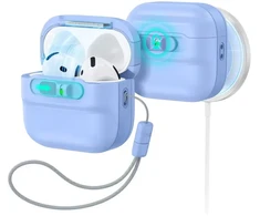 Dėklas ESR Pulse HaloLock MagSafe Case for Apple AirPods 4 / 5 - light mėlynas