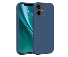 Dėklas Telforceone Etteri Silicone Apple iPhone 12 / 12 Pro 6,1" mėlynos spalvos