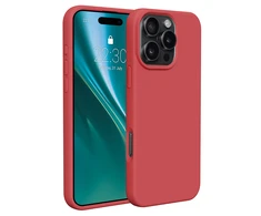 Dėklas Telforceone Etteri Silicone Apple iPhone 16 Pro 6,3" raspberry