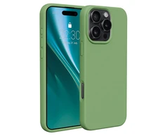 Dėklas Telforceone Etteri Silicone Apple iPhone 16 Pro 6,3" šviesiai žalios spalvos