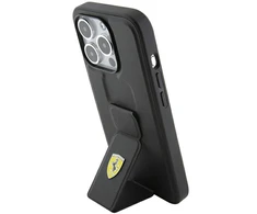 Apple iPhone 15 Pro Ferrari dėklas Grip Stand (FEHCP15LGSPSIK) juodos spalvos
