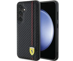 Samsung Galaxy S24 Plus Ferrari dėklas Carbon Printed Line (FEHCS24MN3DUR) juodos spalvos