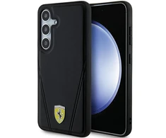 Samsung Galaxy S24 Ferrari dėklas Hot Stamp V Lines MagSafe (FEHMS24SP3BAK) juodos spalvos